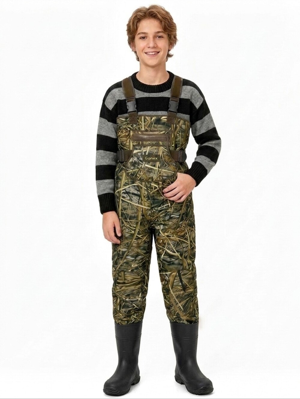 Gonex Waders with Boots for Kid 12/13